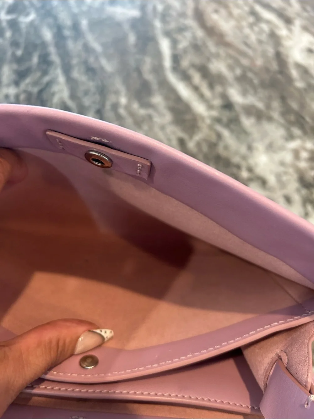 Everlane Lilac Pink the lunch box Bag made in Italy a few scuffs wear